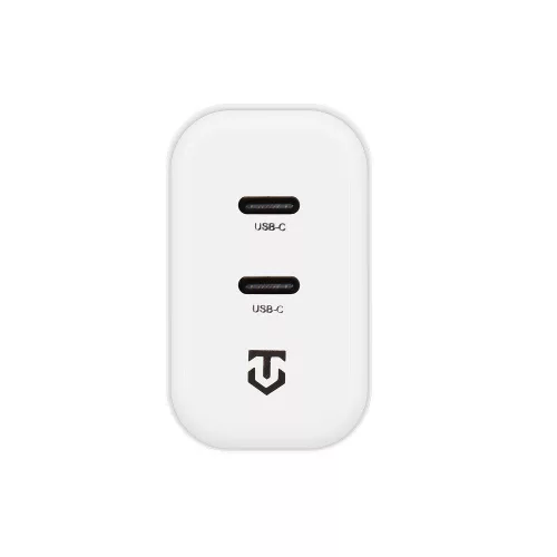 Tactical Base Plug Dual gyorstöltő adapter 2xUSB-C, 40W - fehér