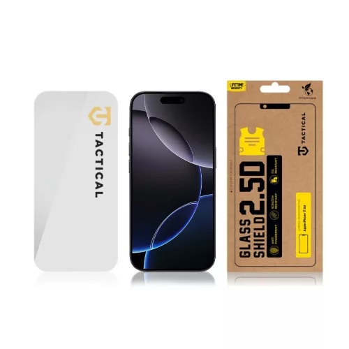 iPhone 16 Pro Tactical 2,5D kijelzővédő üvegfólia - Clear