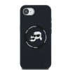 Apple iPhone 16e Karl Lagerfeld Liquid Silicone K&CH Heads MagSafe tok - fekete