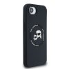 Apple iPhone 16e Karl Lagerfeld Liquid Silicone K&CH Heads MagSafe tok - fekete