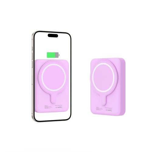 Tech-Protect Lifemag MagSafe PB11 mágneses Power Bank 10.000mAh külső akkumulátor - lila