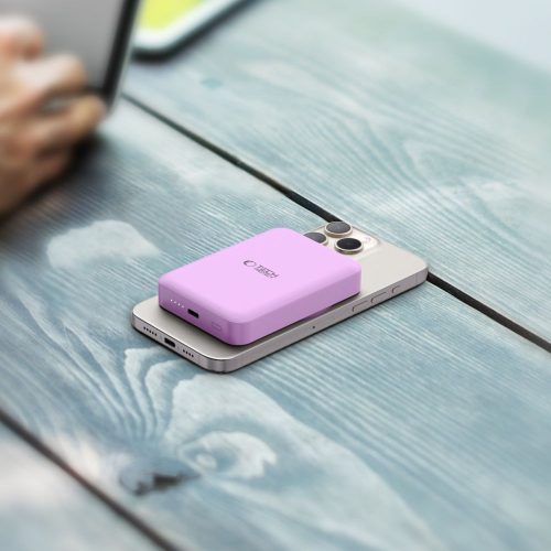 Tech-Protect Lifemag MagSafe PB11 mágneses Power Bank 10.000mAh külső akkumulátor - lila