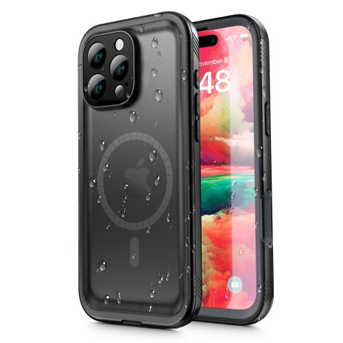 ShellBox - Vízálló IP68 tok - iPhone 16 Pro - fekete