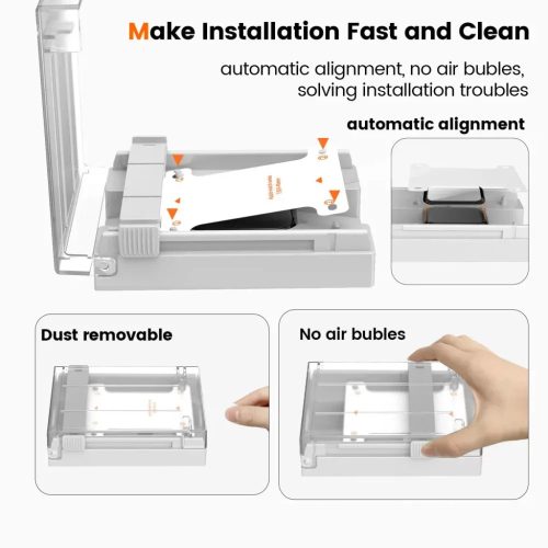 MagicBox 3D NANOFLEX fólia Apple Watch készülékre felhelyező applikátorral (2db fólia / csomag) - 46mm