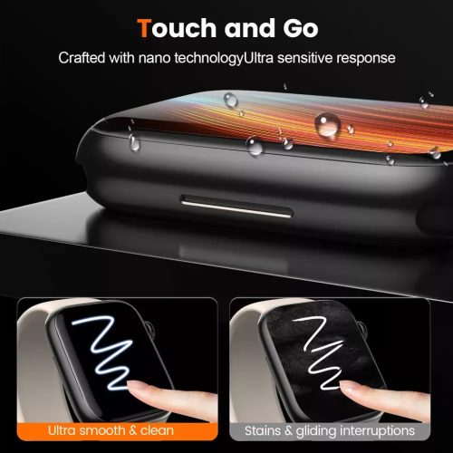 MagicBox 3D NANOFLEX fólia Apple Watch készülékre felhelyező applikátorral (2db fólia / csomag) - 46mm