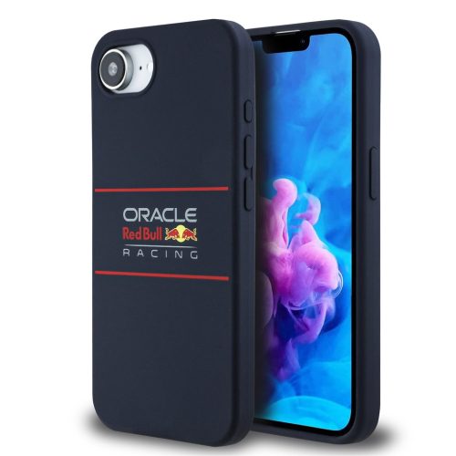 Apple iPhone 16 Pro Max Red Bull Szilikon Vízszintes Logó MagSafe tok - sötétkék