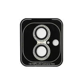  Guess Fixed Glliter védő lencse iPhone 16/16 Plus készülékhez - arany