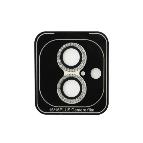 Guess Fixed Glliter védő lencse iPhone 16/16 Plus készülékhez - arany