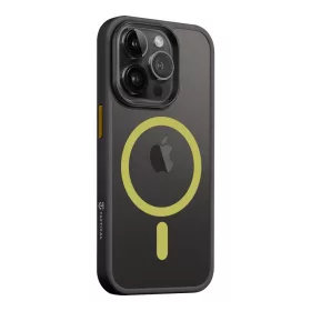 Apple iPhone 15 Pro Max tok, Tactical MagForce Hyperstealth 2.0 MagSafe kompatibilis - fekete-sárga