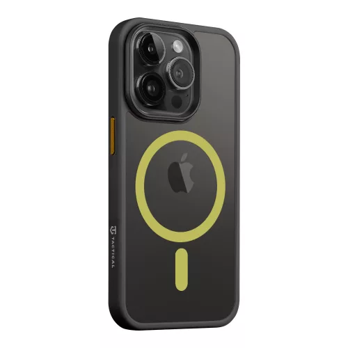 Apple iPhone 15 Pro Max tok, Tactical MagForce Hyperstealth 2.0 MagSafe kompatibilis - fekete-sárga