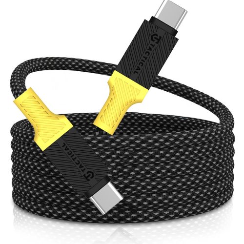 Tactical MagRope USB-C/USB-C 1 m kábel - fekete / sárga