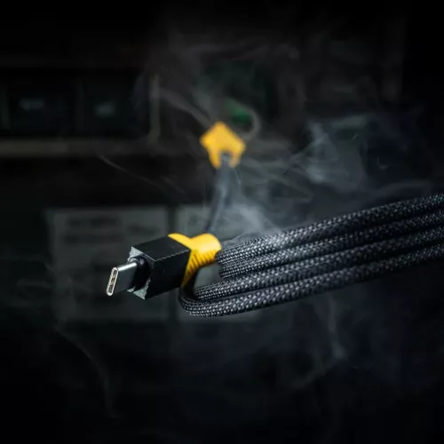 Tactical MagRope USB-C/USB-C 1 m kábel - fekete / sárga