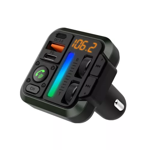 BLUE STAR transmitter FM QC3.0 PD 20W AutoBeat MT04B - fekete
