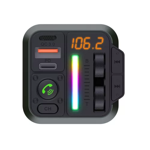 BLUE STAR transmitter FM QC3.0 PD 20W AutoBeat MT04B - fekete