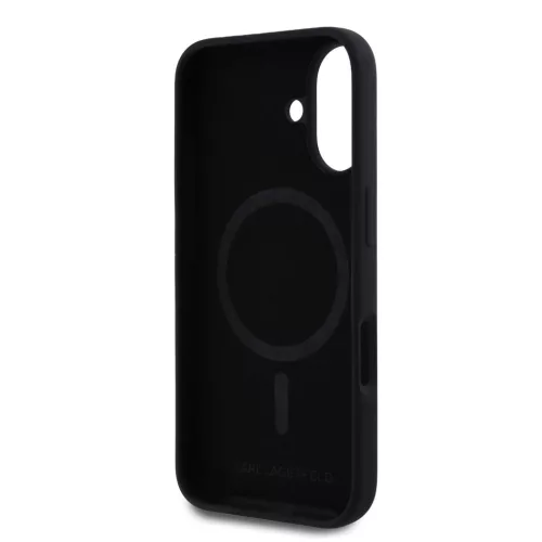 Karl Lagerfeld Liquid Silicone Karl and Choupette MagSafe tok iPhone 16  - fekete