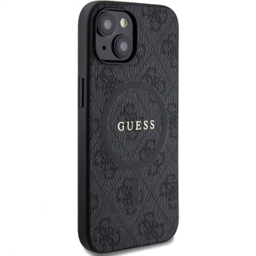 Guess 4G Colored Ring tok MagSafe funkcióval iPhone 15 Pro Max készülékhez - fekete