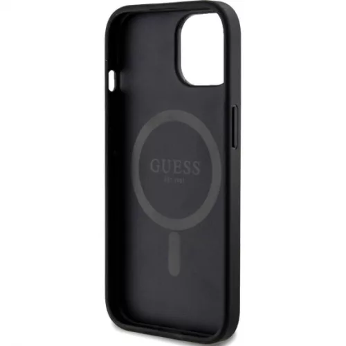Guess 4G Colored Ring tok MagSafe funkcióval iPhone 15 Pro Max készülékhez - fekete