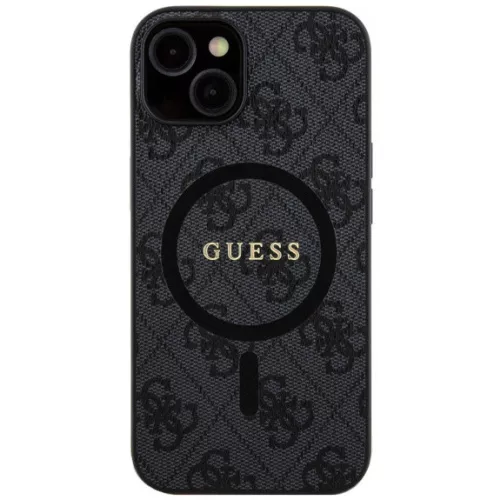 Guess 4G Colored Ring tok MagSafe funkcióval iPhone 15 Pro Max készülékhez - fekete
