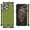 Apple iPhone 13 Pro Max, Műanyag hátlap védőtok, közepesen ütésálló, légpárnás sarok, méhsejt minta, Wooze Honey, sárga