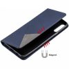 Apple iPhone 13 Pro Max, Oldalra nyíló tok, stand, geometria minta, Wooze DesignBook, kék