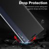 Apple iPhone 13 Pro Max, Oldalra nyíló tok, stand, hívás mutatóval, vékony csíkban, Wooze Look Inside, fekete