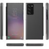 Apple iPhone 13 Pro, Oldalra nyíló tok, stand, hívás mutatóval, kevlár minta, Wooze Smart View Cover Carbon, fekete