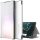 Apple iPhone 12 Pro Max, Oldalra nyíló tok, stand, hívás mutatóval, kevlár minta, Wooze Smart View Cover Carbon, fehér