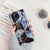 Apple iPhone 12 Mini, Szilikon tok, sokszöges márvány minta, Wooze Geometric Marble, színes/fekete