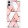 Apple iPhone 13 Pro, Szilikon tok, sokszöges márvány minta, Wooze Geometric Marble, színes/rózsaszín