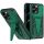 Apple iPhone 12 Pro Max, Műanyag hátlap védőtok szilikon belső, közepesen ütésálló, kitámasztóval, Wooze Supportive Care, zöld