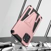 Apple iPhone 13 Mini, Műanyag hátlap védőtok szilikon belső, közepesen ütésálló, kitámasztóval, Wooze Supportive Care, vörösarany