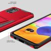 Apple iPhone 13 Pro, Műanyag hátlap védőtok szilikon belső, közepesen ütésálló, kitámasztóval, Wooze Supportive Care, piros