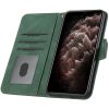 Apple iPhone 13 Mini, Oldalra nyíló tok, stand, kártyatartóval, kézpánttal, Wooze Illusion, zöld