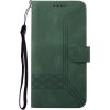 Apple iPhone 13 Pro, Oldalra nyíló tok, stand, kártyatartóval, kézpánttal, Wooze Illusion, zöld