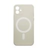 Apple iPhone 14 Plus, Szilikon tok, mágnes gyűrűvel, MagSafe töltővel kompatibilis, Wooze Magsafe Case, fehér