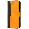 Apple iPhone 12 Pro Max, Oldalra nyíló tok, stand, kártyatartóval, kézpánttal, Wooze Colour Wallet, narancssárga