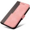 Apple iPhone 12 Pro Max, Oldalra nyíló tok, stand, kártyatartóval, kézpánttal, Wooze Colour Wallet, rózsaszín