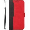 Apple iPhone 13 Mini, Oldalra nyíló tok, stand, kártyatartóval, kézpánttal, Wooze Colour Wallet, piros