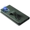 Apple iPhone 13 Pro Max, Oldalra nyíló tok, stand, kártyatartóval, kézpánttal, Wooze Business Plus, sötétzöld