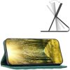Apple iPhone 15 Pro Max, Oldalra nyíló tok, stand, kártyatartóval, 3D rombusz minta, Wooze Pillow, zöld