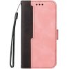 Apple iPhone 15, Oldalra nyíló tok, stand, kártyatartóval, kézpánttal, Wooze Colour Wallet, rózsaszín