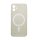 Apple iPhone 15 Pro, Szilikon tok, mágnes gyűrűvel, MagSafe töltővel kompatibilis, Wooze Magsafe Case, fehér