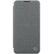 Apple iPhone 14, Oldalra nyíló tok, kamera védelem, Nillkin Qin Pro Plain Leather Cloth, szürke