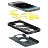 Apple iPhone 14 Pro, Szilikon tok + műanyag hátlap, Magsafe töltővel kompatibilis, kitámasztóval, Spigen Tough Armor Mag, sötétzöld