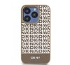 DKNY PU Leather Repeat Pattern Bottom Stripe Apple iPhone 15 Pro Max Magsafe kompatibilis hátlap tok, barna
