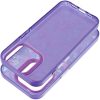 Apple iPhone 13, Műanyag hátlap védőtok + szilikon keret, kristály minta, Tutti-Frutti Case, lila