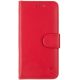 Apple iPhone 16e, Oldalra nyíló tok, stand, kártyatartóval, csatos, Tactical Field Notes, piros