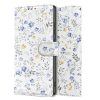 Apple iPhone 16e, Oldalra nyíló tok, stand, mágnes csattal, tavaszi virág minta, TP Wallett Spring Flowers, fehér/színes