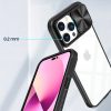 Apple iPhone 13, Műanyag hátlap + szilikon keret, átlátszó akril hátlap, kamera védelem, Wooze Trendy, rózsaszín/kék