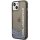 Apple iPhone 14 Plus, Műanyag hátlap védőtok, szilikon keret, Karl Lagerfeld Liquid Glitter Transculet Elongated Logo, fekete